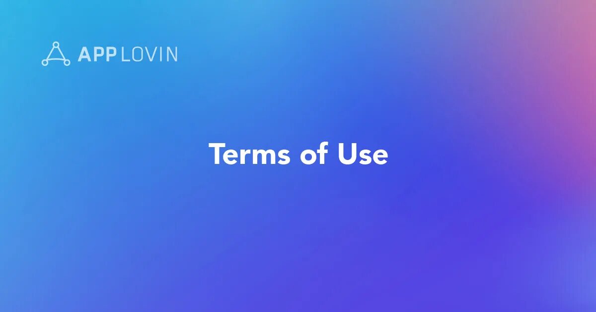 Terms of use.