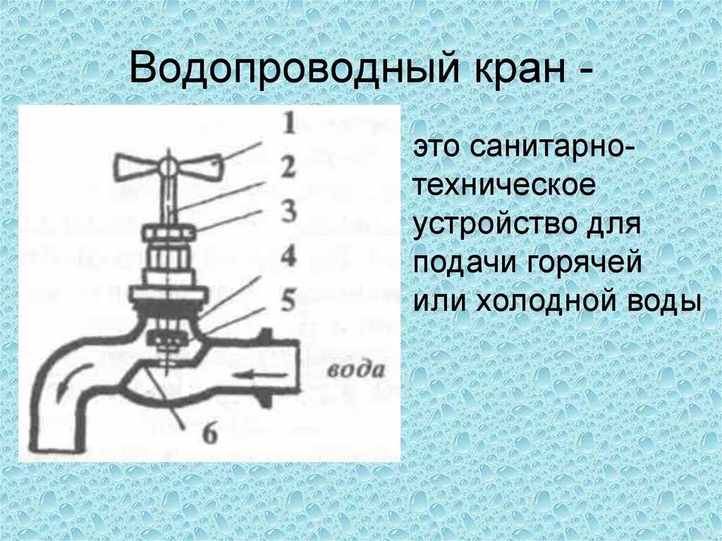 Пропускает вентиль воду кран с фильтром схема. Водопроводный кран в разрезе. Строение крана для воды. Составные части водопроводного крана.