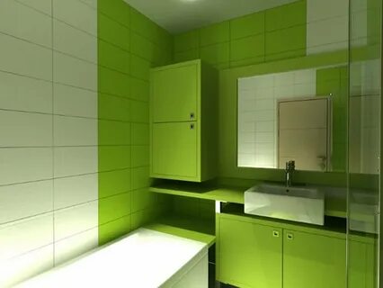 Зеленая мебель для ванны
