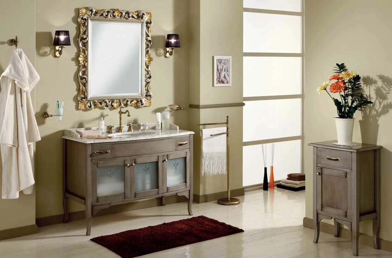 Зеркало bagno piu 1321 ar 97x126. Bagno piu мебель для ванной. Зеркало bagno piu 97x126. GBM bagno 12437, Италия.. Мебель для ванной италия