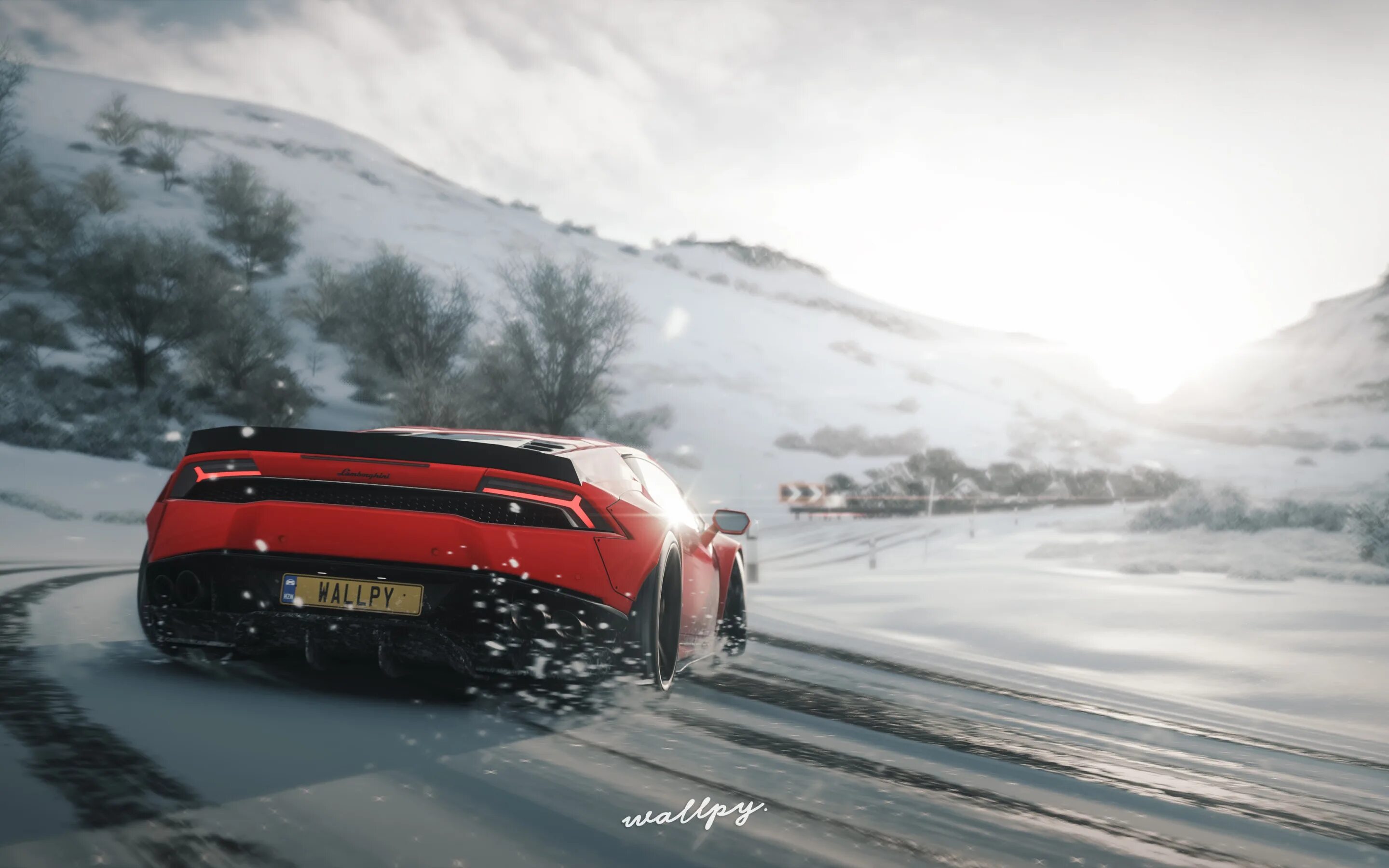 Игры машины зимой. Lamborghini Forza Horizon 4.