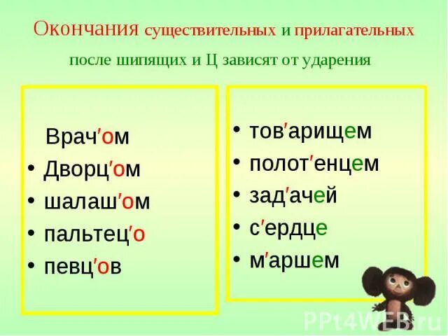 Ем после шипящих. Ом ем в окончаниях существительных. окончание ом ем в существительных правило. слова с окончанием ом ем. окончание ом ем в существительных после шипящих правило.