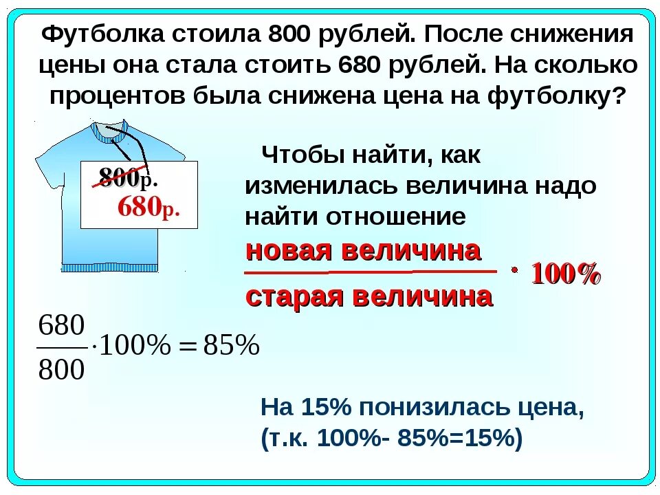 Как рассчитываются проценты. Как найти снижение в процентах. Как посчитать процент повышения. Как подсчитать проценты.