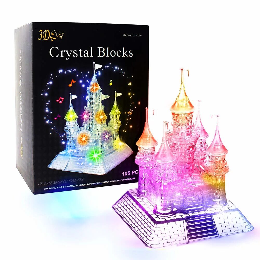 Как собрать кристальный. 3д Crystal Puzzle замок. 3д пазл Crystal Blocks кролик. Хрустальные пазлы. 3 D Кристаллические пазлы игрушки.