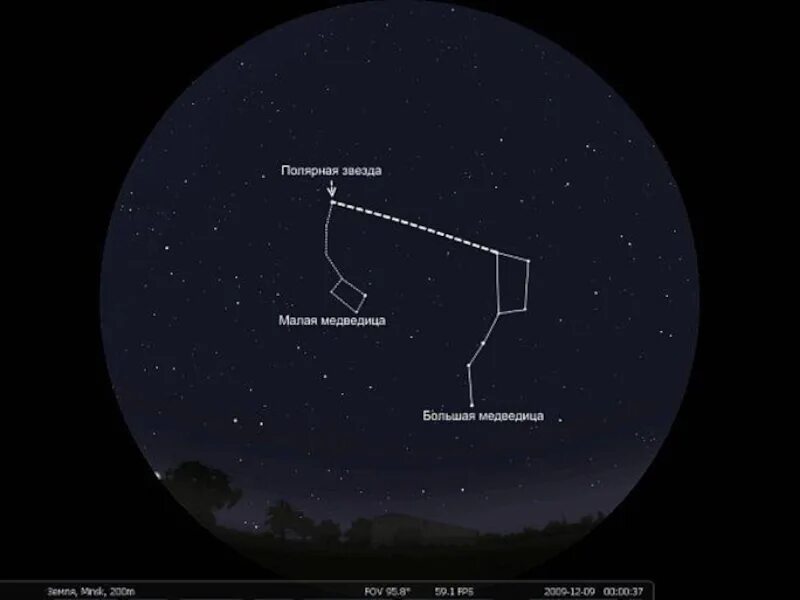 Можно ли увидеть малую медведицу. Малая Медведица и Полярная звезда. Созвездие большой и малой медведицы на небе. Расположение созвездия малой медведицы. Созвездие большой медведицы и малой расположение.