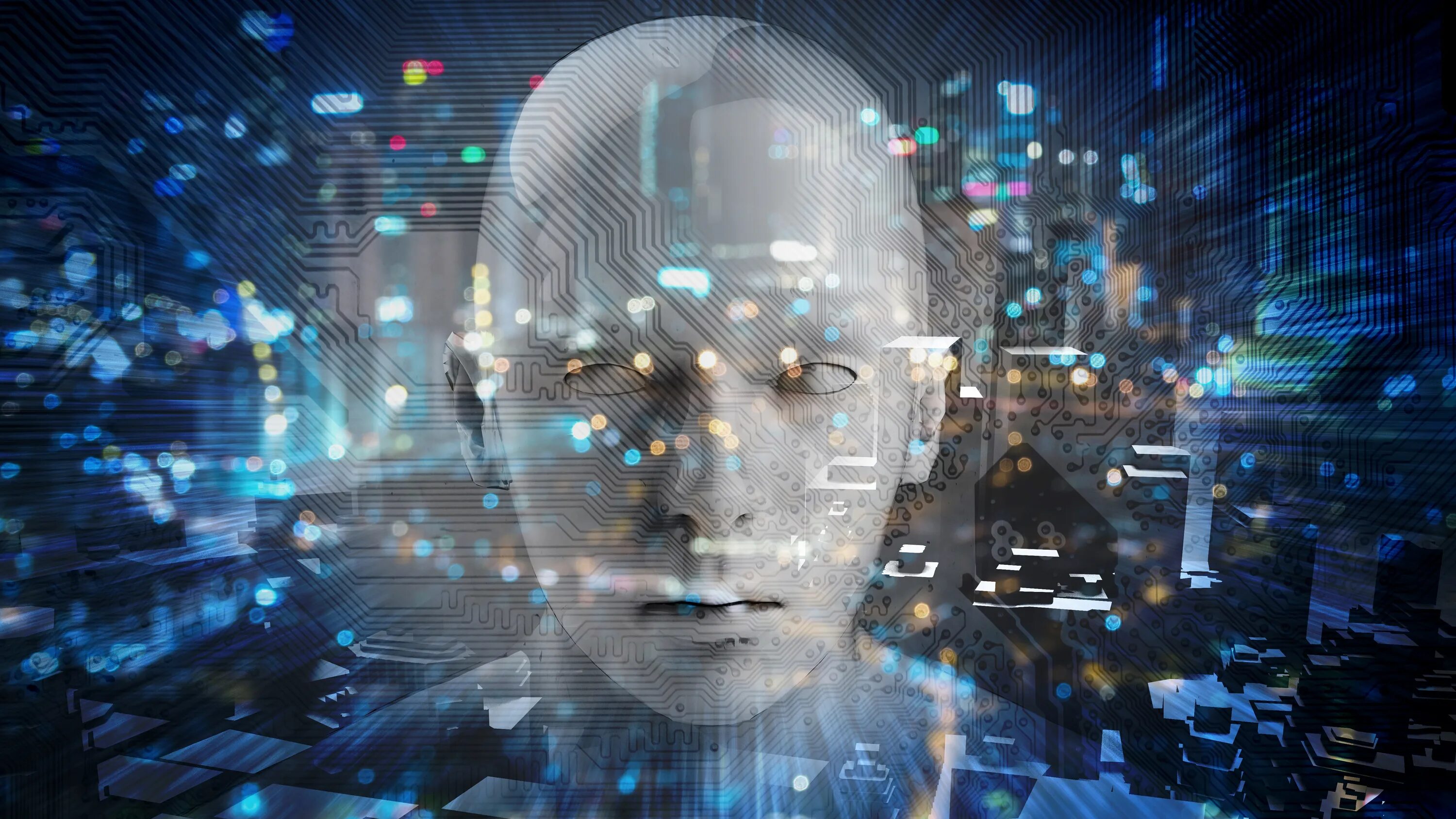 Искусственный интеллект. Технологии искусственного интеллекта. Цифровое лицо. Компьютерные технологии. Потенциал современных технологии