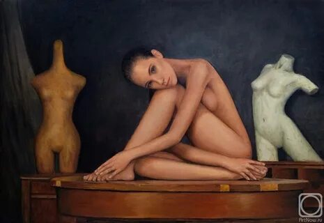 Artist and nude model