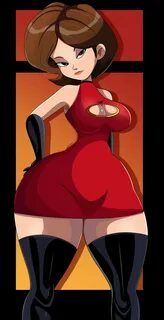 Female skinsuit elastigirl animated comic