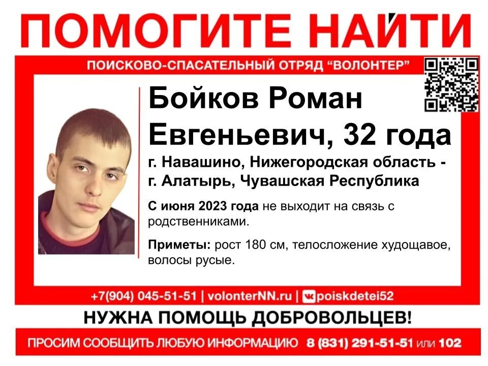 Пропавшие люди в Нижегородской области в 2023 году. 11 июня мужчина