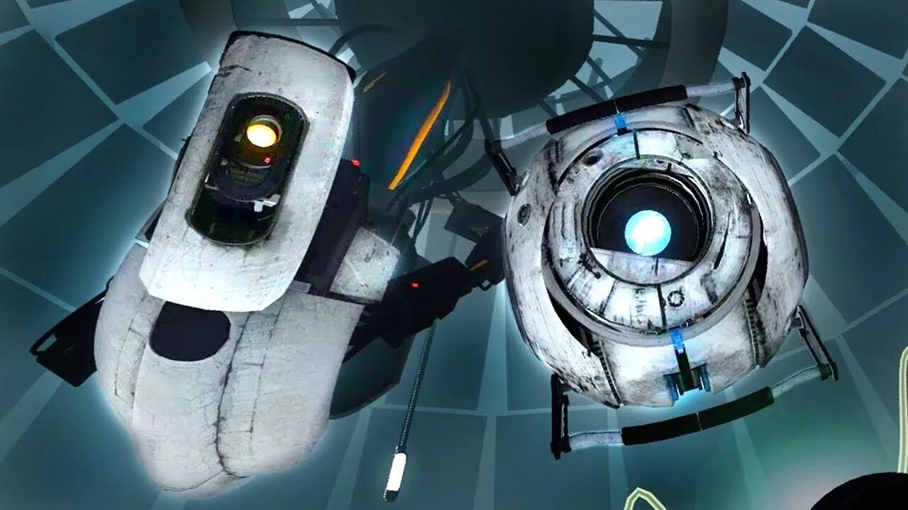 Portal usue. ГЛАДОС из Portal 2. Portal 2 ГЛЭДОС И Уитли. ГЛАДОС И Уитли. ГЛАДОС или Уитли Portal 2.