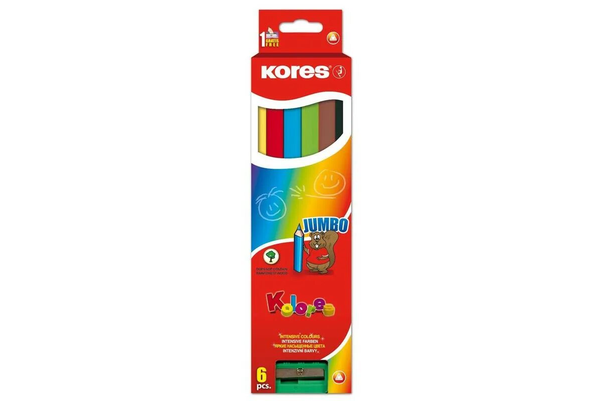 Kores Kromas 6 цветов трехгранные карандаши. Цветные карандаши трехгранные 6 цветов. Kores Jumbo 12 цветов Jumbo. Цветные карандаши Kores 48 цветов.