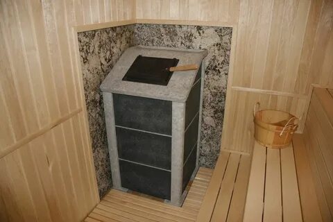 Отделка печи в бане