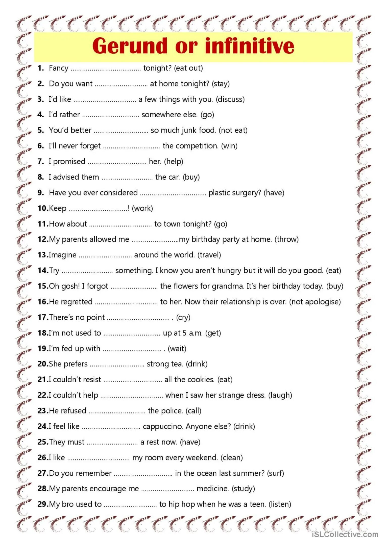 Infinitive verbs grammar. Gerund or infinitive упражнения. infinitive в английском языке упражнения. gerund infinitive упражнения. infinitive or gerund worksheets 9 класс.