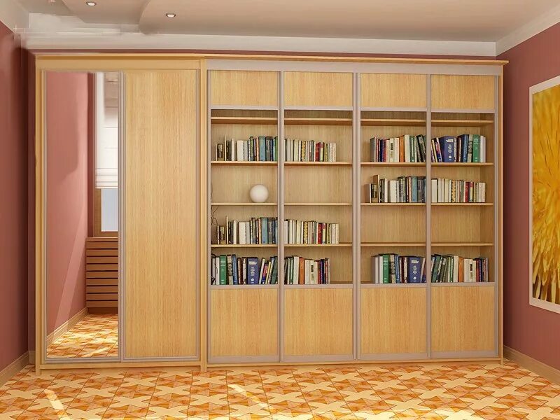 Шкаф книги высокий. Шкаф купе с книжными полками. Встроенные книжные шкафы. Шкаф библиотека. Библиотечный шкаф.