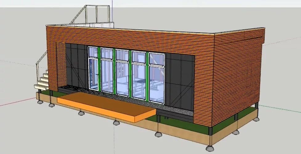 Скачать проект каркасного дома с плоской крышей АВ-Модуль, строительная компания, Московский просп., 212, Санкт-Петербург Янде