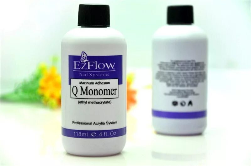 Ликвид для ногтей. EZFLOW, акриловая жидкость (Ликвид) q-monomer® Acrylic Nail Liquid, 900 мл. Мономер EZFLOW. Мономер для акрила. Мономер для акриловой пудры.