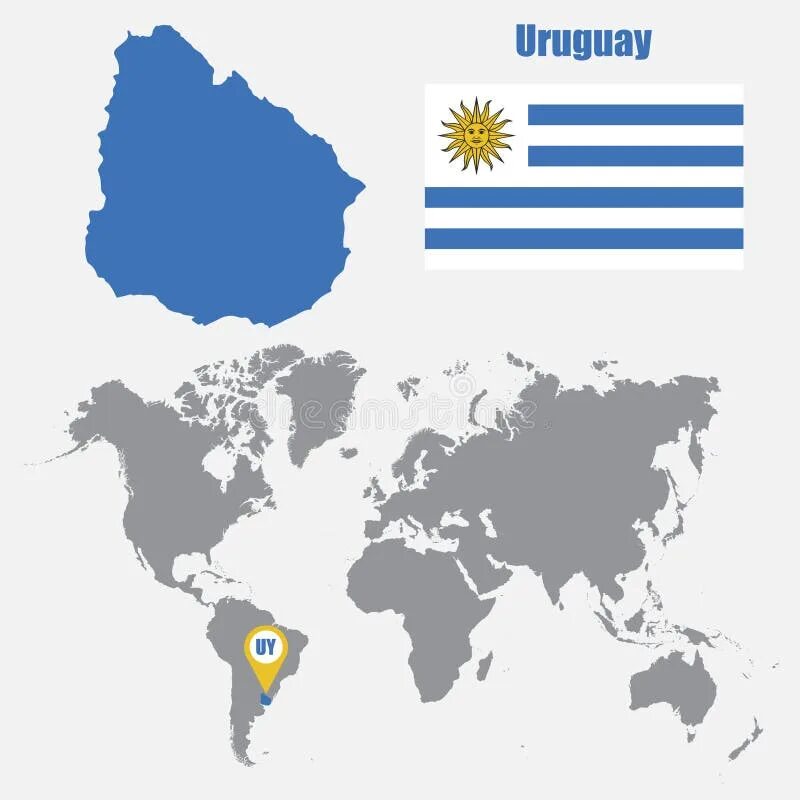 Уругвай на карте. Уругвай Республика на карте.