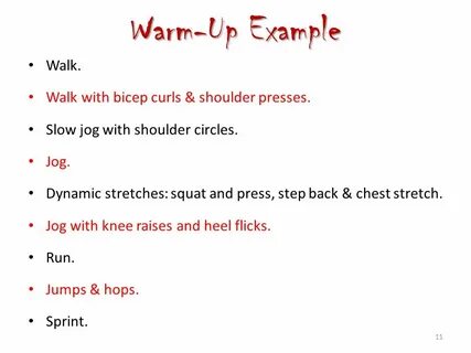 Grade warm up