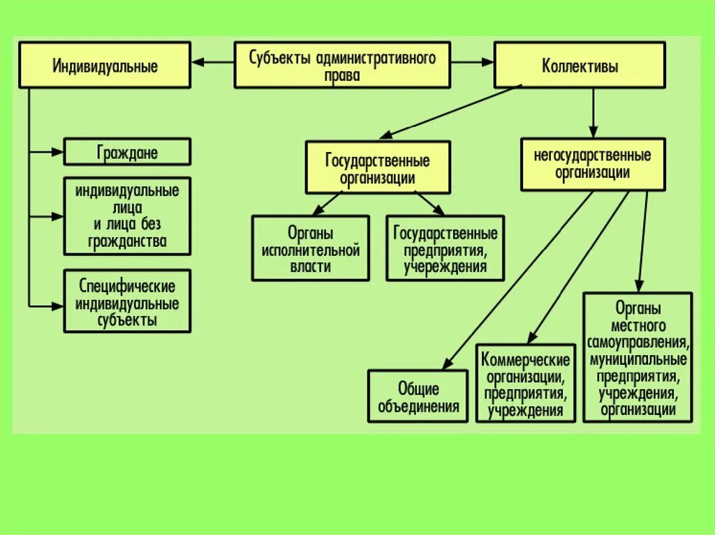 Административно исполнительский. Субъекты административно-правовых отношений. Органы государственной власти как субъекты управленческих.