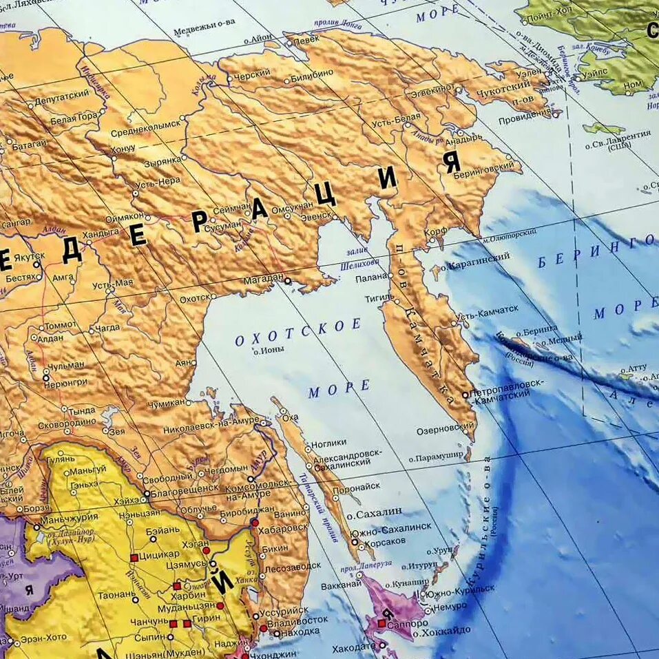 Какие города на востоке. Дальний Восток Охотское море. Побережье Охотского моря карта. Карта Сахалин Охотское море. Охотское море на карте.