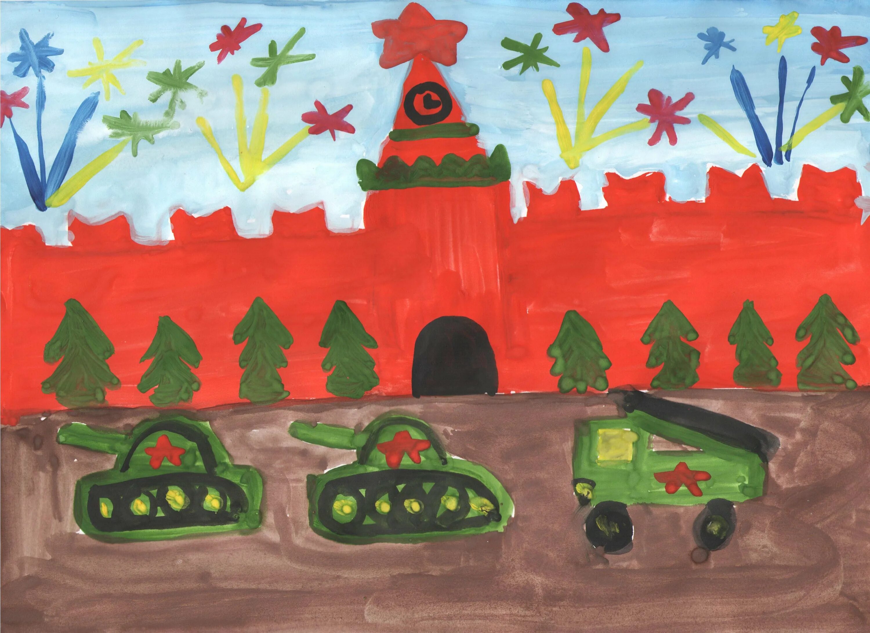 Рисование день победы подготовительная. Рисование парад Победы. Детский рисунок на военную тему. Рисование парад на красной площади.