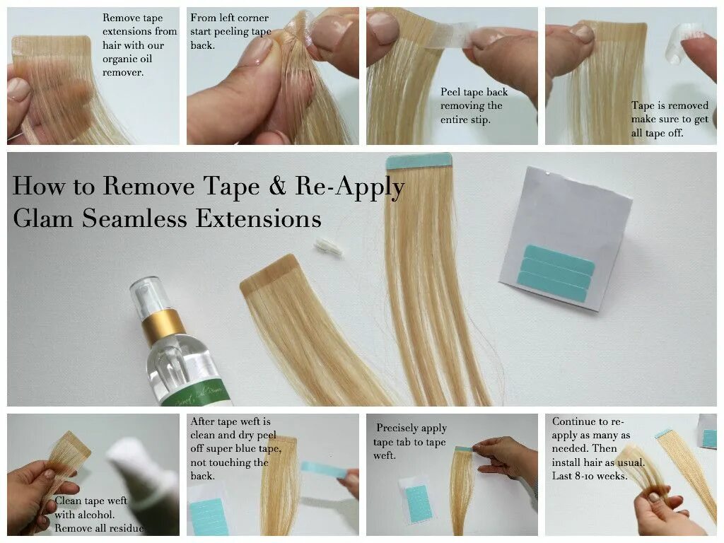 Remove extension. Removal natural hair extensions i-tape.