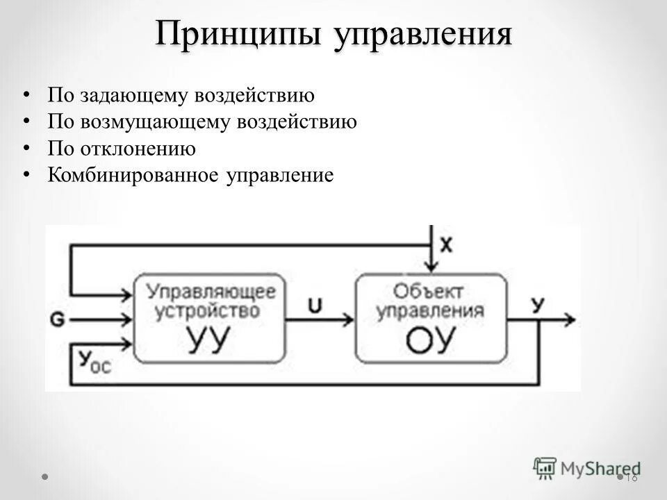 Управляющее и возмущающее воздействие. Управляющее и возмущающее воздействие