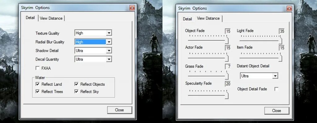 Skyrim options