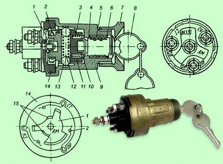 Схема подключения замка зажигания газ