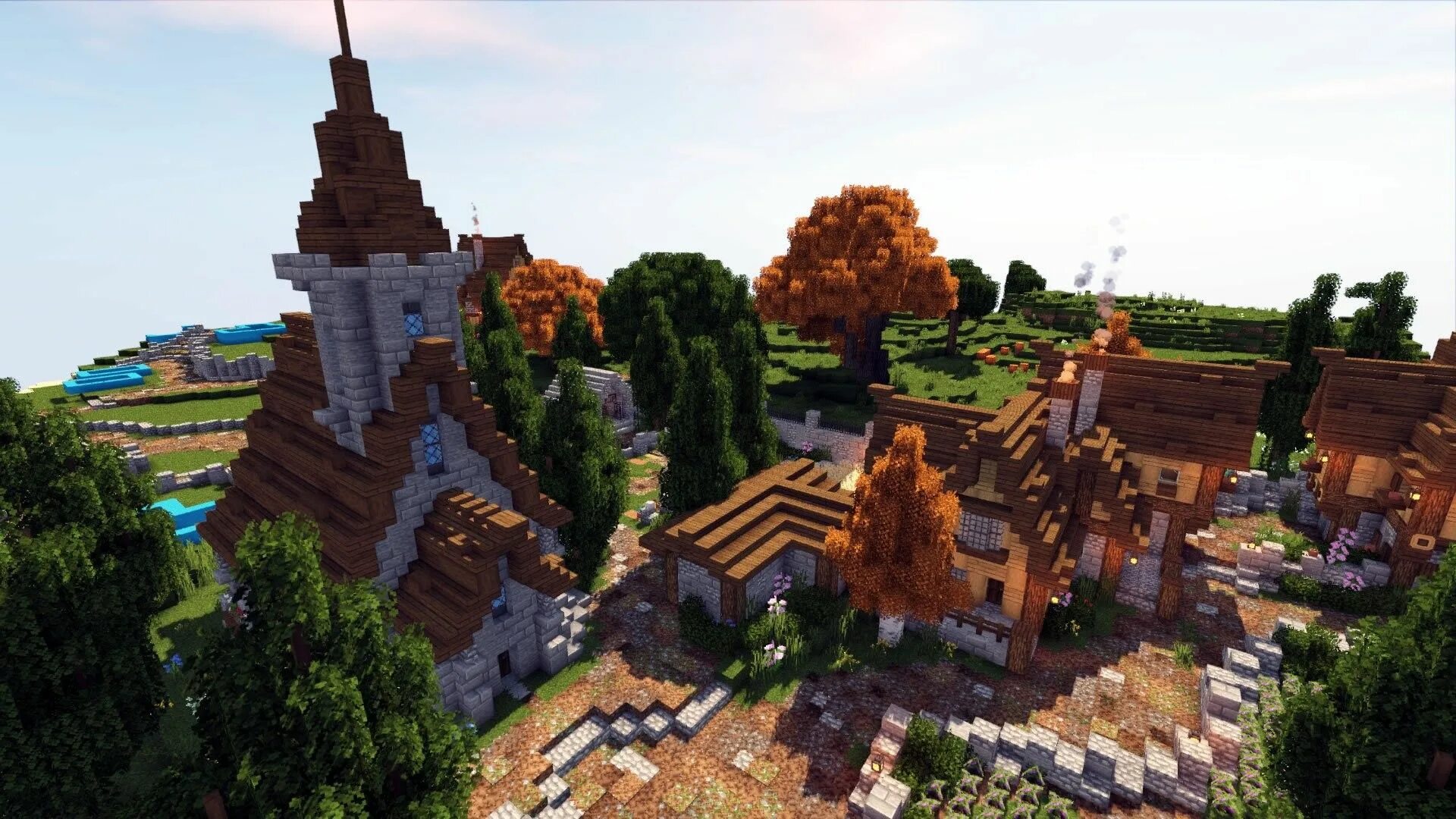 Minicraft village. Миникрафт деревня. Улучшенная деревня в майнкрафт. Майнкрафт Виллаге. Магическая деревня майнкрафт.