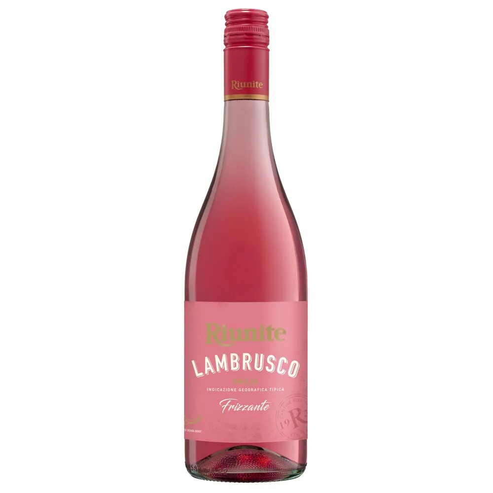 Ламбруско Emilia Rosato. Вино riunite Lambrusco Emilia. Riunite lambrusco