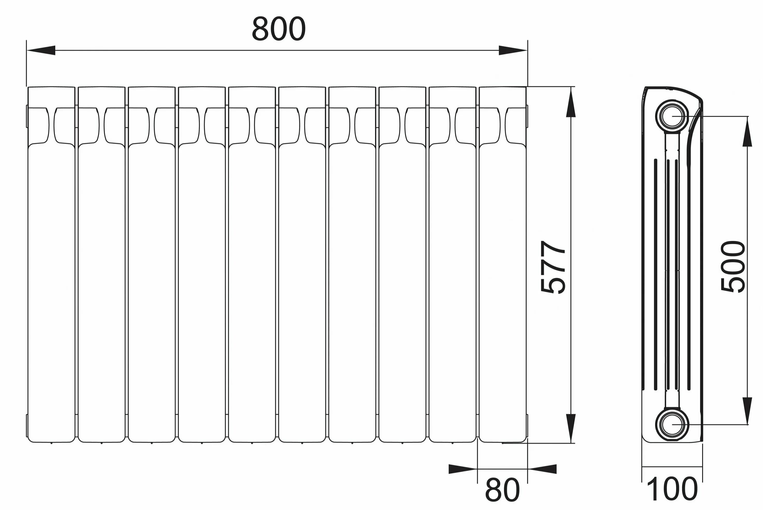 Биметаллические радиаторы 150 мм высотой. Размер радиатора 12 секций royalthermo. Ширина 10 секций биметаллического радиатора. Алюминиевый секционный радиатор размер секции. Биметаллические радиаторы высота секции.