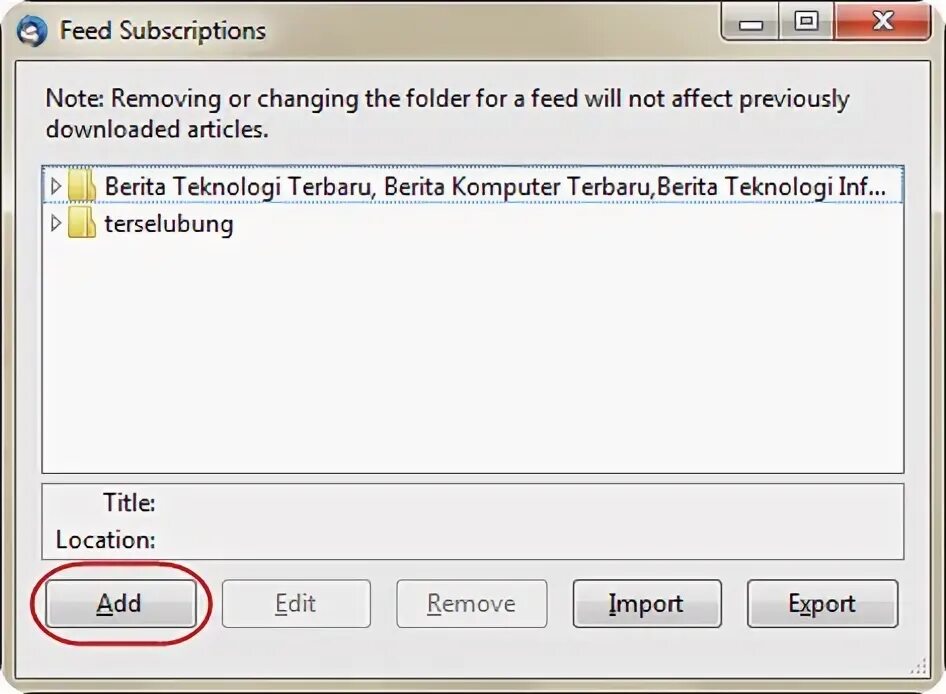 Feed subscriptions
