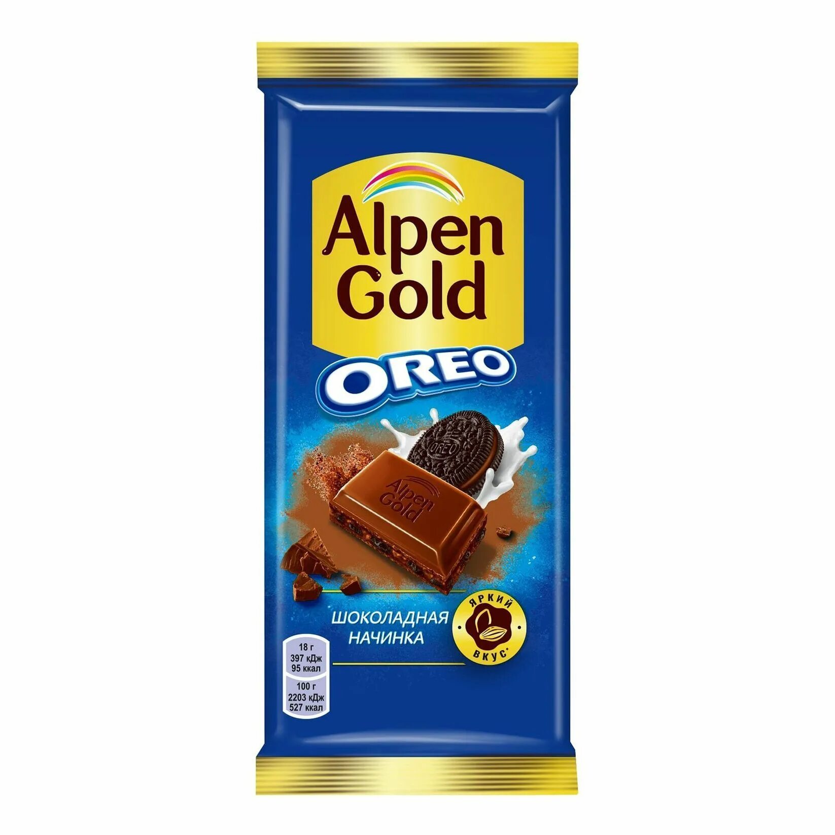 Шоколад молочный Alpen Gold "Орео", 6 шт х 90 г - купить в интернет-магазине по 