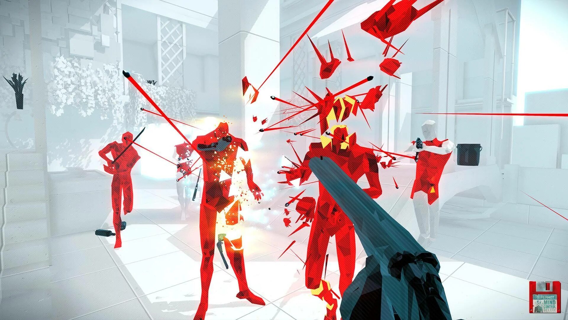 Игра время жить. Superhot VR ps4. Superhot: Mind Control delete. Игра VR super hot. Супер хот 2 ВР.