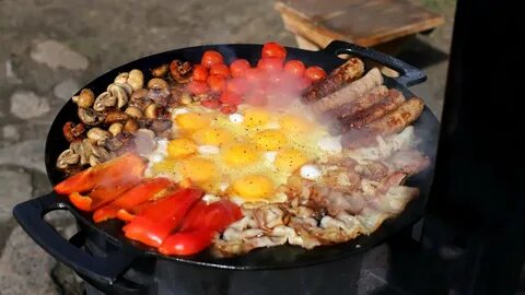 Мясо на садже на костре
