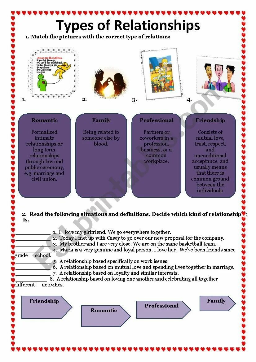 Relationships exercises. Types of relationships. types of relationships worksheets. kinds of relationships. three types of relationship.