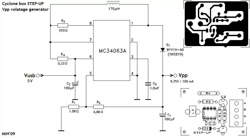 РадиоКот :: Преобразователь питания на MC34063 Преобразователь, Радиолюбитель, П