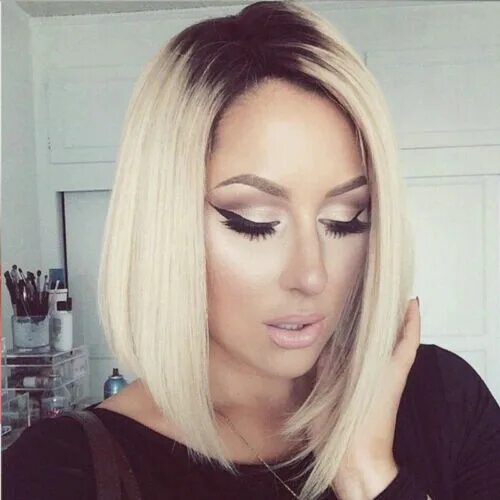 Ombre hair blonde, Medium short hair, Medium hair styles