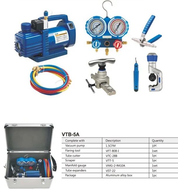 Value instrument. Набор инструмента vtb-5a. набор инструментов value vtb-5a. vtb-5a универсальный набор инструмента для холодильщика. набор для кондиционирования vtb-5a.