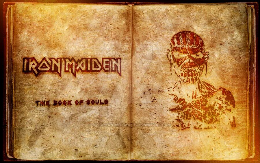 The many of souls. Обложка iron maiden 2015 the book of souls.