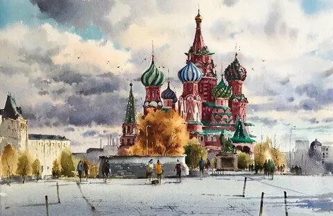 Русский город картины