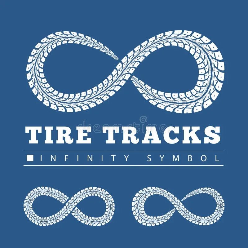 Infinite forms. Infinity tire track. tire tracks. infinite form.