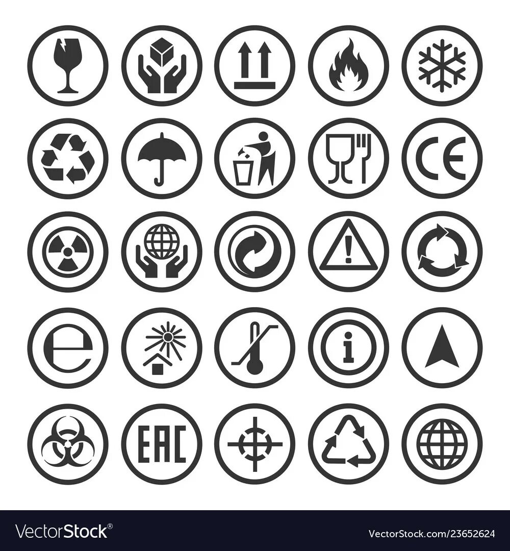 Symbol set. Set of packaging symbols. packaging symbols set png.