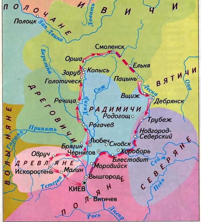 Сбор налогов в 10 веке. Карта полюдья киевских князей. Маршрут полюдья киевских князей. Полюдье в древней Руси карта. Сбор полюдья карта.