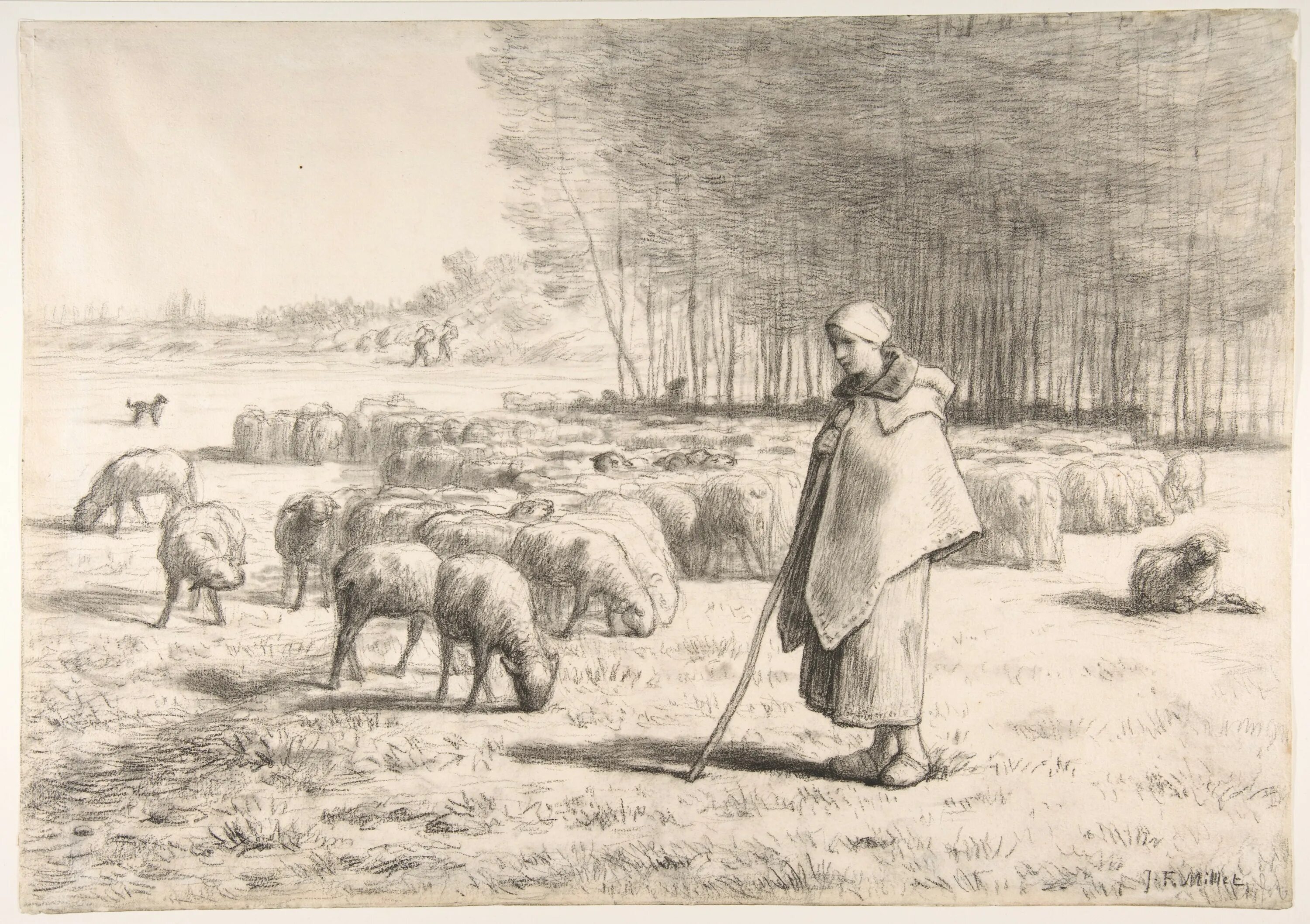 Пастух в старину. Жан-Франсуа Милле пастушка. Пастушка овец Милле. Жан-Франсуа Милле стадо овец в загоне. Милле молодая пастушка.