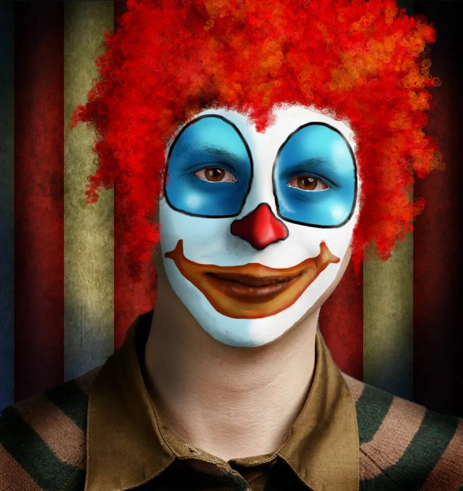 Грустный клоун. He is a clown. Грим клоуна дель арте. He is a clown. Леун.