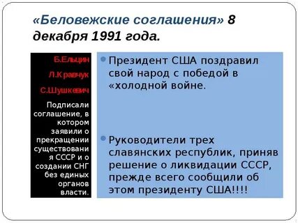Республики подписавшие беловежские соглашения