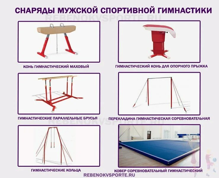 Что относится к гимнастическому инвентарю