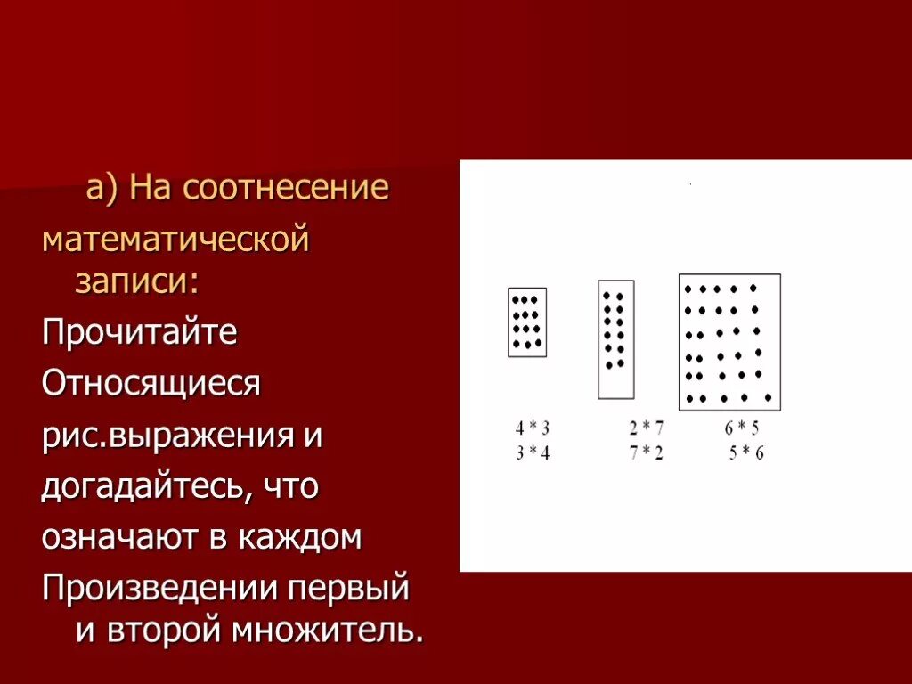 В каждом произведении. Смысл действия умножения.